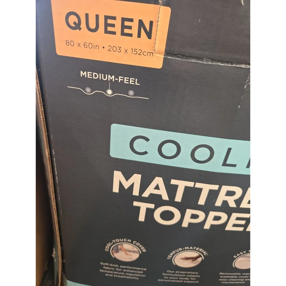 Serenity Tempur-Pedic 3 Inch Cooling Memory Foam Mattress Topper Queen